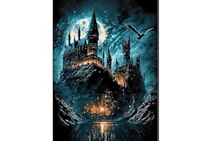 Bellatoi 5D Diamond Art Potter, Diamond Painting Magic Academy, Diamond Painting Set for Adults and Children, Mosaic Making, Diamond Art Kits for House Decoration, Christmas Gifts