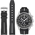 BONACE Strap for Omega x Swatch MoonSwatch Watch 20mm,Soft Rubber Omega X Swatch Moonswatch Speedmaster Replacement Strap,Curved No Gap Moonswatch Swatch strap for Men Women