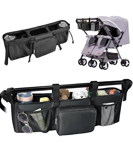 Maclaren Universal Twin Organizer Stroller Accessory. Keeps important essentials at your fingertips. Attaches quickly and easily to all Maclaren Twin Strollers and other Baby Products