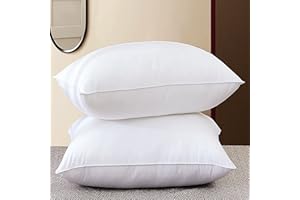 Adam Home Cushion Inserts 50cm x 50cm (20" x 20" inches) Quick Rebound Fluffy White Cushion Inner, Perfect Hollowfibre for Sofa Cushion Pads (Pack of 2)