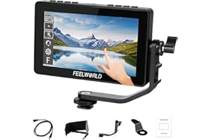 Feelworld F5Pro V4 6 Inch 3D LUT Touch Screen DSLR Camera Field Monitor with External Kit Install The Equipment IPS FHD1920x1080 4K HDMI Input Output 5 V Type-c Input Lightweight Design