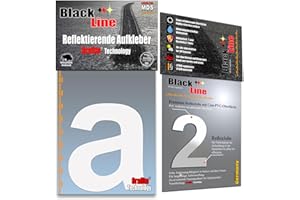 MDS Brand 15cm Design Reflektierende Zahlen Aufkleber | LKW Marking Grade reflektoren für Hausnummer & Mülltonnen | Selbstklebende Klebezahlen & Wetterfest R-15-Weiss (a)