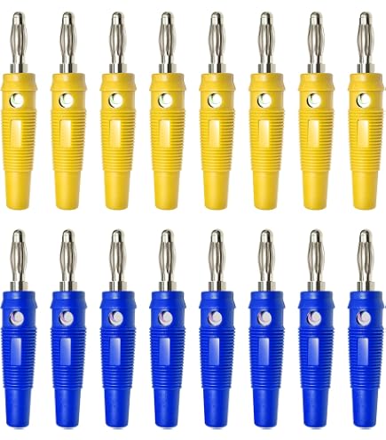 Zerone 20 Pezzi Connettori per Altoparlante a Banana da 4 mm, Presa Audio Femmina Rossa e Nera per Cavi Speaker, Connettori Banane per Impianto Hi-Fi, Sistemi Audio Home Theater e Amplificatori