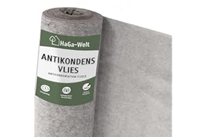 Non-tissé anti-condensation HaGa 95g/m² 10m x 1,2m autocollant pour tôle trapézoïdale, tôle d'aluminium, tôle de toit - protection efficace contre l'humidité et la condensation