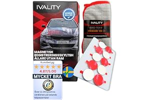 IVALITY® Osynlig magnetisk nummerplåtshållare utan ram för 1 nummerplåt