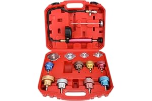 BOOMSTART 14-Piece Radiator Pressure Tester Tool Cooling System Pressure Tester, Leak Detector for Vehicles