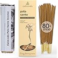 Holy Palo Santo Incense Sticks - 80 Charcoal Free Incense, Made from Upcycled Flowers | Cleansing Incense Sticks Spiritual or Inciensos para Sacar Malas Energias