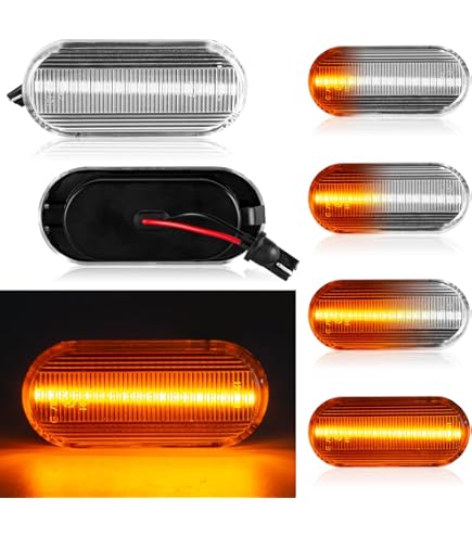 Lot De 2 Clignotants Latéraux LED Ambre Pour Ford C-Max, Fiesta, Focus, Fusion, Galaxy - Sans Erreur Canbus