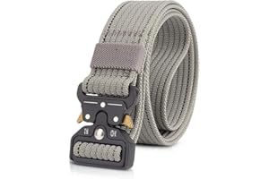 LumiSyne Cinturón Táctico 1.5" Ajustable Hombres Cinturón Resistente Cinturón Nylon Hebilla de Metal de Liberación Rápida Cinturón Táctica Molle para Molle Caza Deporte