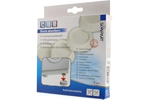 Scanpart Amortyzator drgań/tłumik wibracyjny do pralki i suszarki, 4 sztuki, biały