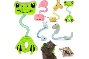GingerUPer 10PCS Juguetes Interactivos para Gatos 2 in 1, Masticar Palos Gato, Palitos Matatabi, Palitos para Masticar Gato Juguete, Palo de Hierba Gatera Natural, Juguetes del Catnip