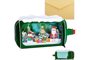AINVLIYA Guiffly 3D Noël Cartes de Voeux, Carte Doël 3D,3D Pop Up Cartes Postales avec Enveloppe Carte,Cartes cadeaux Romantiques Pour les Mères, les Jeunes Filles et les Amis Masculins