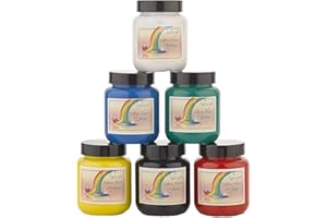 artcraft by anglo Fabric Paint Permanent for Clothes.Textiles Fabric Paints in 60ml. Ideal for Painting Clothes, T-shirts, Jeans, Bags & Shoes. (Set of 6 Colours)