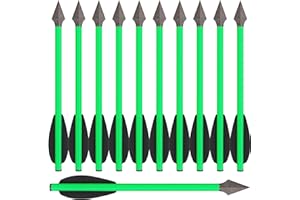 WANVZMR Mini Crossbow Bolts 6.3" Carbon Crossbow Arrows with Broadhead Tips Hunting Arrows for 50-80lbs Pistol Crossbow for Adults, Great for Target Practice Shooting,Small Hunting