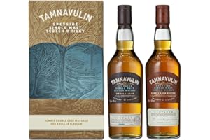 Tamnavulin Speyside Single Malt Scotch Whisky Double Cask and Sherry Cask Gift Pack, 2 x 50 cl - Amazon Exclusive | The Signature Speyside Malt | Tamnavulin Whisky Gift Set | 40% vol Scotch Whisky