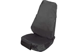 ‎WALSER Walser Auto-Sitzauflage Dirty Harry, Universaler Auto Schutzbezug Werkstatt aus Polyester, Werkstatt Schonbezug, Auto Sitzschoner, Schutzunterlage Auto schwarz