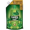 Dabur Vatika Health Shampoo - 1L (Refill Pouch) | With 7 natural ingredients | For Smooth, Shiny & Nourished Hair | Repairs Hair damage, Controls Frizz | For All Hair Types | Goodness of Henna & Amla
