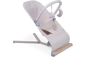 Red Kite Baya Bouncer - Ergonomic Self-Bouncing Adjustable Baby Bouncer with Toy Bar (Oatmeal)