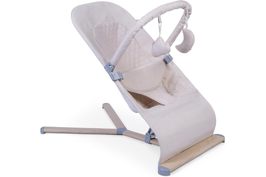 Red Kite Baya Bouncer - Ergonomic Self-Bouncing Adjustable Baby Bouncer with Toy Bar (Oatmeal)