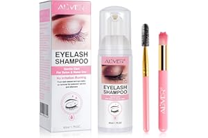 SBHEANGBA Wimpernshampoo Wimpernschaum Cleanser mit Reinigungsbürste, 50ML Wimpernreiniger für Wimpernverlängerung Schaumwäsche zum Entfernen von Make-up-Rückständen Lash Shampoo