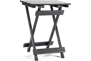 Eurohike Carson Aluminium Side Table, Lightweight, Portable, Folding, Compact, Sturdy, Weather Resistant, Easy to Clean, Ideal for Camping, Festivals, Picnics, the Beach & Garden, Grey