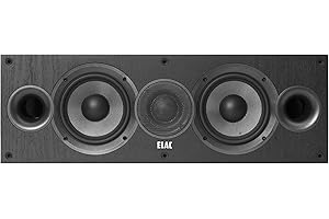 ELAC Debut 2.0 C5.2 - Altoparlante C5.2 per riproduzione musicale tramite impianto stereo, sistema audio surround 5.1, suono eccellente e design di alta qualità, altoparlante a 2 vie, colore: Nero
