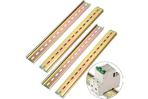 QIMEI-SHOP Metalowe szyny szynowe DIN do montażu w szafce rozdzielczej w szafce sterowniczej 300 x 35 x 7,5 mm 4 sztuki