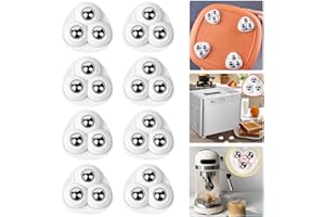 CARSMINDERS 8 pieces of mini wheels, rotating wheels, small kitchen utensils, 360 degree rotating electrical wheel, self-adhesive rotating wheel drum, kitchen coffee machine storage box, storage box (White)