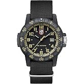 Luminox Leatherback SEA Turtle Giant XS.0333 Erkek Saati 44 mm - Askeri Saat Siyah Tarih İşlevi 100 m Suya Dayanıklı, Siyah, 