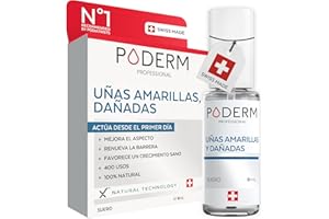 PODERM - Uñas Amarillas y Dañadas - Mejora la apariencia de las uñas - Aclara, Alisa y Nutre la uña - Ingredientes 100% Naturales - Cuidado de manos y pies | Fácil y rápido | Hecho en Suiza