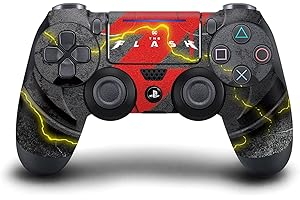 Head Case Designs sous Licence Officielle The Flash 2023 Batman Flash Logo Art Graphique Vinyle Autocollant De Jeu Peau Autocollant Compatible avec Sony PlayStation 4 PS4 DualShock 4 Controller