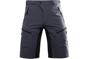 Hiauspor Wanderhose Herren Kurz MTB Hose Leichte Schnelltrocknend Cargo Bermuda Chino mit 5 Taschen Männer Wandershorts Outdoor Trekking Shorts Sommer Stretch Mountainbike,Arbeit,Sport