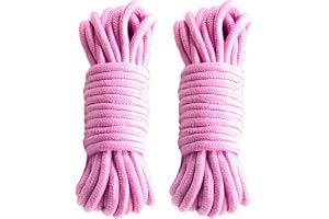 Fayemint 2 stycken mjukt bomullsrep rosa, snöre bomullsrep, tjockt mjukt bomullsrep, 10 m/st, för camping, krigståg, utomhus