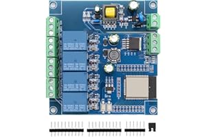 APKLVSR Módulo de relé ESP de 4 canales, 220 V/DC 5-30 V módulo de relé con ESP-32E WiFi Bluetooth placas de desarrollo con puerto 1/O para proyectos de programación DIY (LC-Relay-ESP-4R-A2)