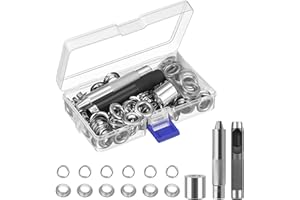 SmartMaster 100 Sets Eyelet Punch Kit, Grommet Kit, Eyelets for Fabric Tarpaulin Curtains, Eyelets and Punch with 3pcs Installation Repair Tools for Leather Shoes Bag Canvas Belt DIY Crafts