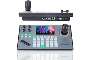 Tenveo PTZ kontroler z joystickiem, obsługuje VISCA, ONVIF, PELCO D/P, PoE/RS232/RS485/RS422/RJ45 zmienna prędkość 4D joystick, kontroler do kościoła Live Streaming