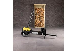 CHARLES BENTLEY BULLDOZER PRO 12 Ton Hydraulic Log Splitter Wood Splitter Firewood Splitter, Log Cutter, No Electricity, Portable with Wheels and Toe Hitch, Heavy Duty, Kindling Splitter, (150x110cm)