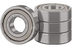 XiKe 4 Pezzi 6202ZZ Cuscinetto a sfera a doppia tenuta 15x35x11mm Acciaio cromato e Pre-lubrificati, 6202-2Z Cuscinetti a sfere a gola profonda