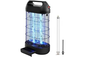 Zanzariera Elettrica, EUQQZU 18W 1800V Lampada Antizanzare Elettrica con Luce UV, Copertura è 80 m² Interno, Lampada Zanzare Alto-efficiente Trappola per Mosche Falene Insetti Casa Giardino Cucina