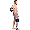 FreezeSleeve Ice & Heat Therapy Compression Sleeve- Reusable, Flexible Gel Hot/Cold Pack, 360 Coverage for Knee, Elbow, Ankle, Wrist- Navy, XXX-Large