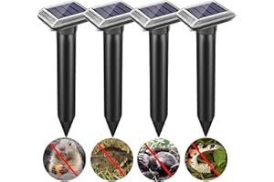 LEMENG Repelente ultrasónico para Topos, Repelente Solar para Topos 4 Piezas, Repelente para ahuyentador de Topos, Repelente para Topos, Repelente para Topos, Repelente para Topos, ahuyentador para Topos