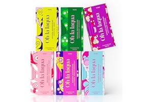 ‎OH LA LAQUA Getränke für Kinder ohne Zucker und Süßstoff - Probierpaket - 6 x 10 Sticks für 30l Wasser mit Geschmack - 100% natürlich - Trinkfertig in 3 Sekunden