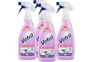 Vetril - Detergente Spray Superfici con Antipolvere, Azione Antistatica e Brillantezza Senza Aloni, Ipoallergenico, 650 ml x 4 Pezzi