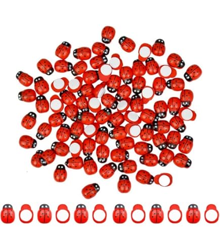 55 Pezzi Autoadesivi Feltro Trifoglio E Coccinelle Legno - Per Inviti, Decorazioni Fai Da Te, Regali - Foto 4