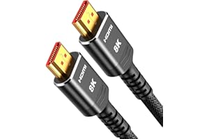 Highwings HDMI 2.1 Kabel 3meter Zertifiziertes, 10K 8K HDMI Kabel 48Gbps Ultra Highspeed 8K 60Hz 4K 120Hz 7680P eARC HDCP 2.2&2.3 DTS:X Dynamische HDR Kompatibel mit Soundbar HDTV Monitor