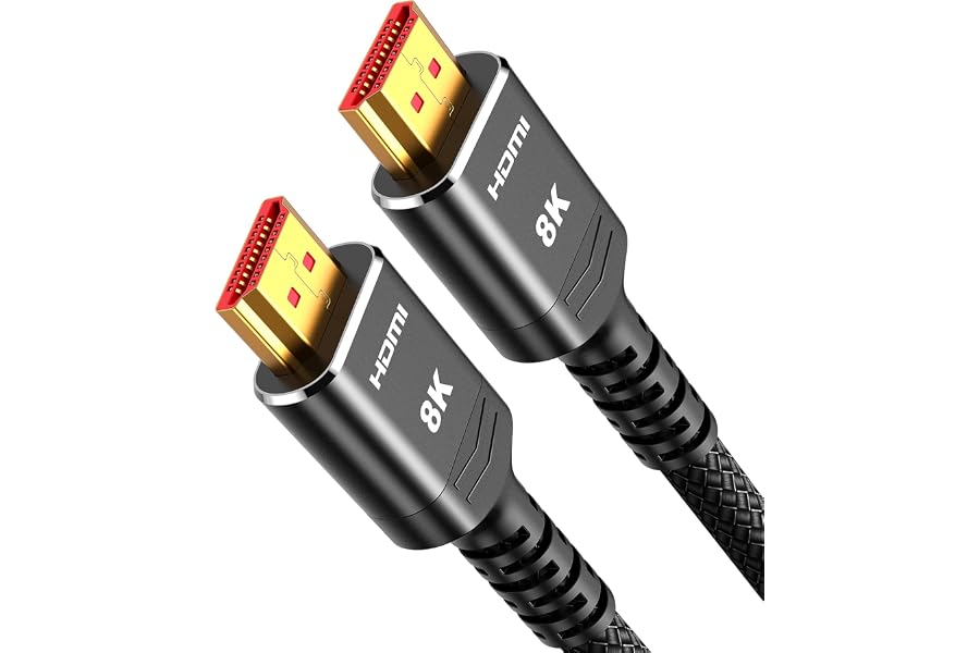 Highwings HDMI 2.1 Kabel 3meter Zertifiziertes, 10K 8K HDMI Kabel 48Gbps Ultra Highspeed 8K 60Hz 4K 120Hz 7680P eARC HDCP 2.2&2.3 DTS:X Dynamische HDR Kompatibel mit Soundbar HDTV Monitor