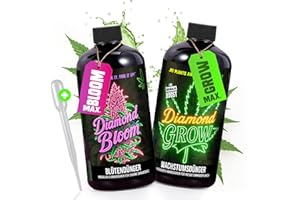 BS LUXRY Diamond Buds® Growdünger Duo - Grow und Bloom Flüssig NPK Pflanzendünger für Indoor, Outdoor & Autoflower und Growbox geeignetes Blütendünger Anbau Set