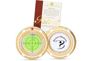 BUDDYBIRDIE Birdie Putt Green Reader Pro | Poker Chip Style Ball Marker Compact & Stylish Golf Putting & Green Reading Aid Bubble Level High Precision Alignment Reader Tool Golf