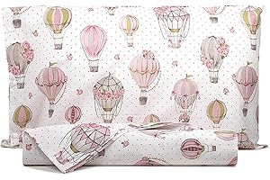 Smart Deco Home Set copripiumino federe letto parure copripiumino stampa fantasia 100% cotone Made in Italy PIAZZA E MEZZA MONGOLFIERE ROSA