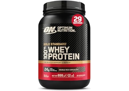 Optimum Nutrition Gold Standard 100% Whey Vassleprotein, Double Rich Chocolate, 899g, 29 Portioner, - Amazon Deal & Rabatt